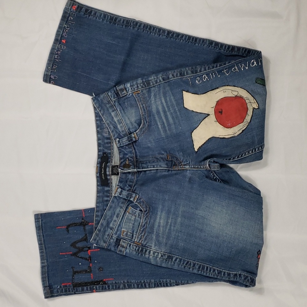 Team Edward hand painted Twilight Saga jeans